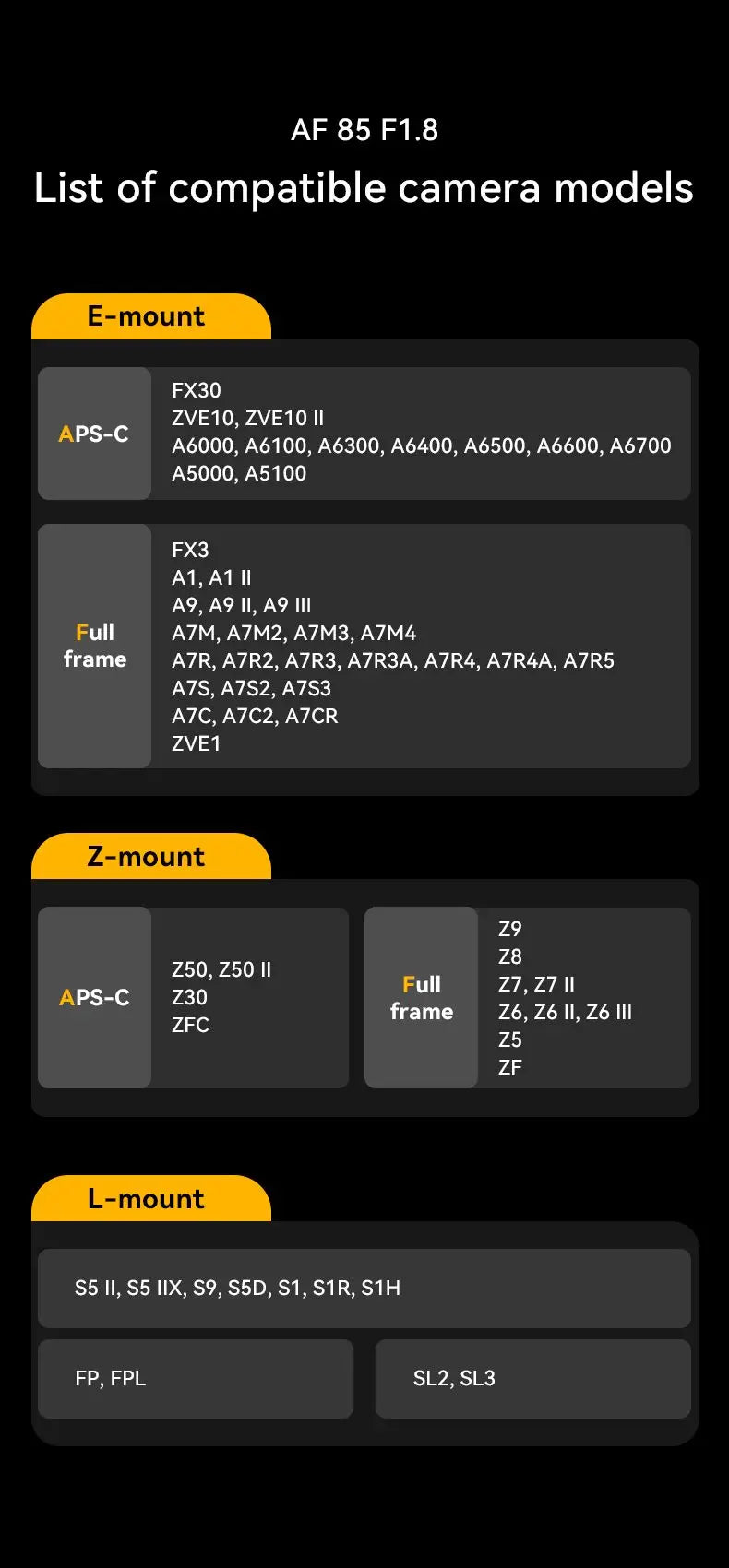 7artisans AF 85mm F1.8 Lens for Sony E-Mount