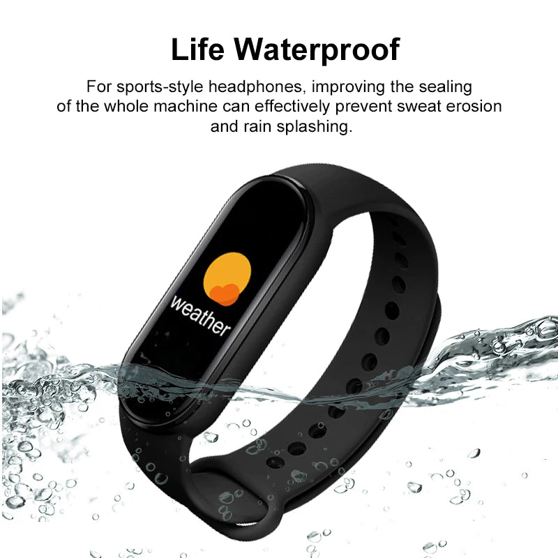 M6 Fitness Smartwatch with Heart Rate & BP Monitor