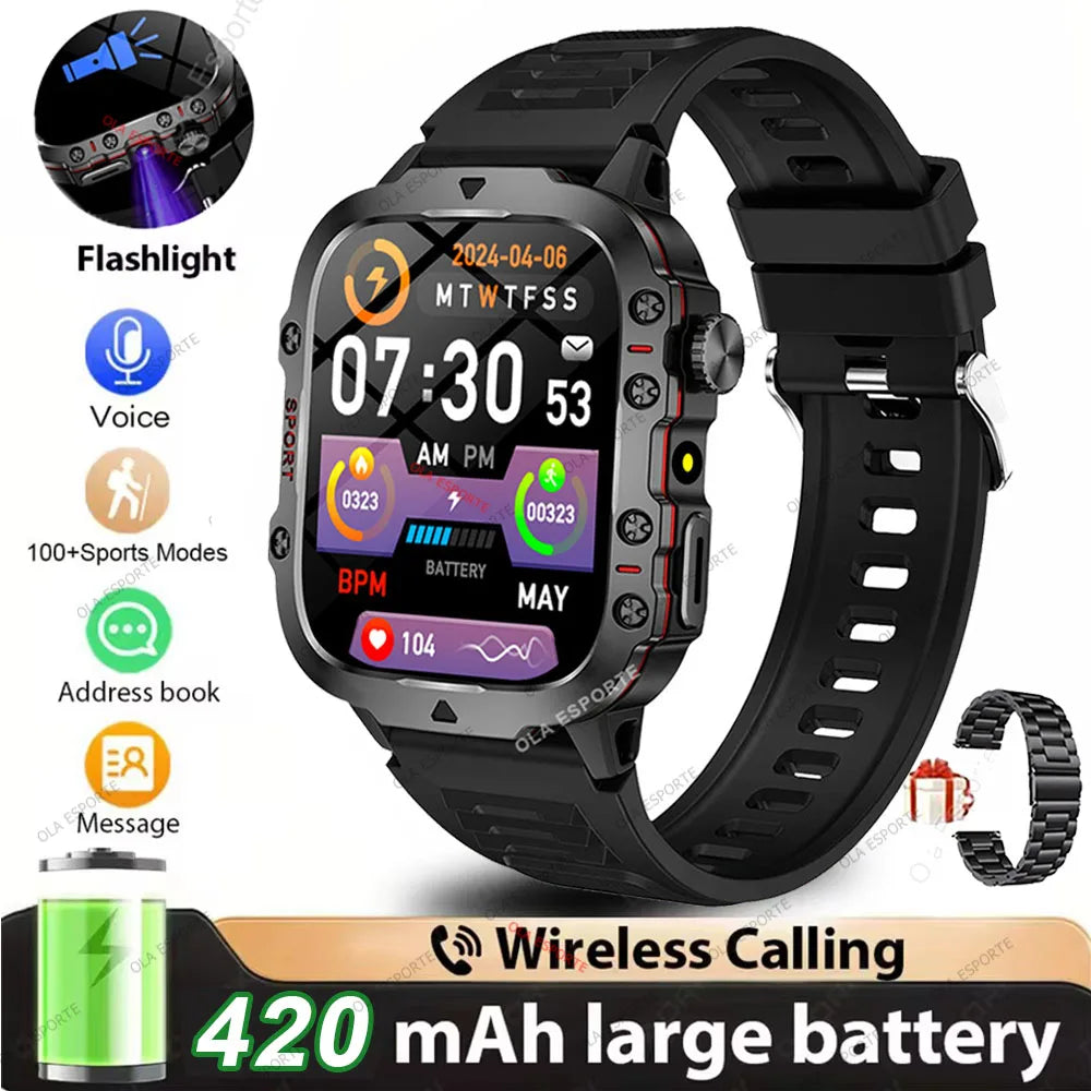 2025 Rugged Military GPS Smartwatch