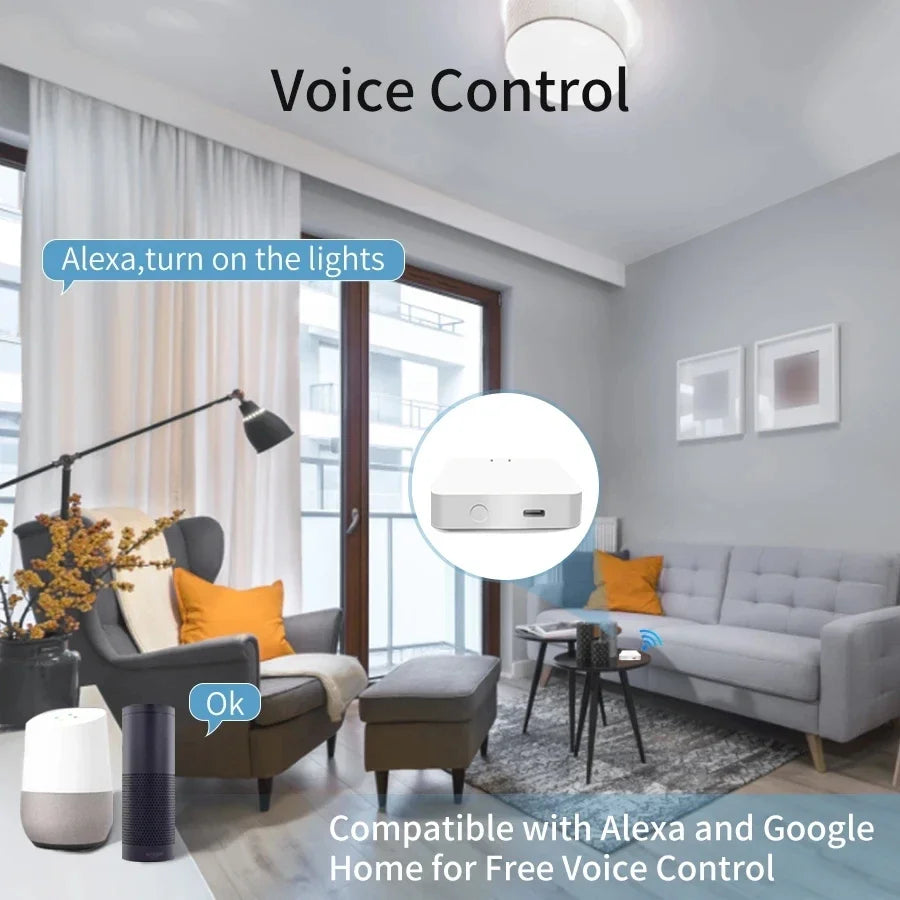 Tuya Zigbee 3.0 Gateway Hub Smart Home Wireless Bridge Smart Life APP Remote Control Automation Device Works with Alexa Google