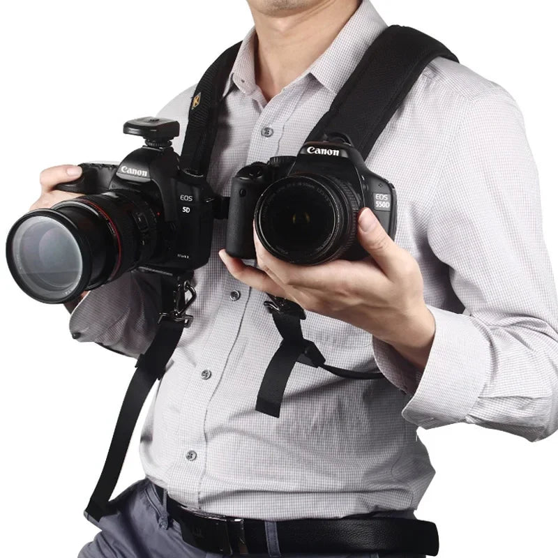 K Double Shoulder Camera Strap Belt