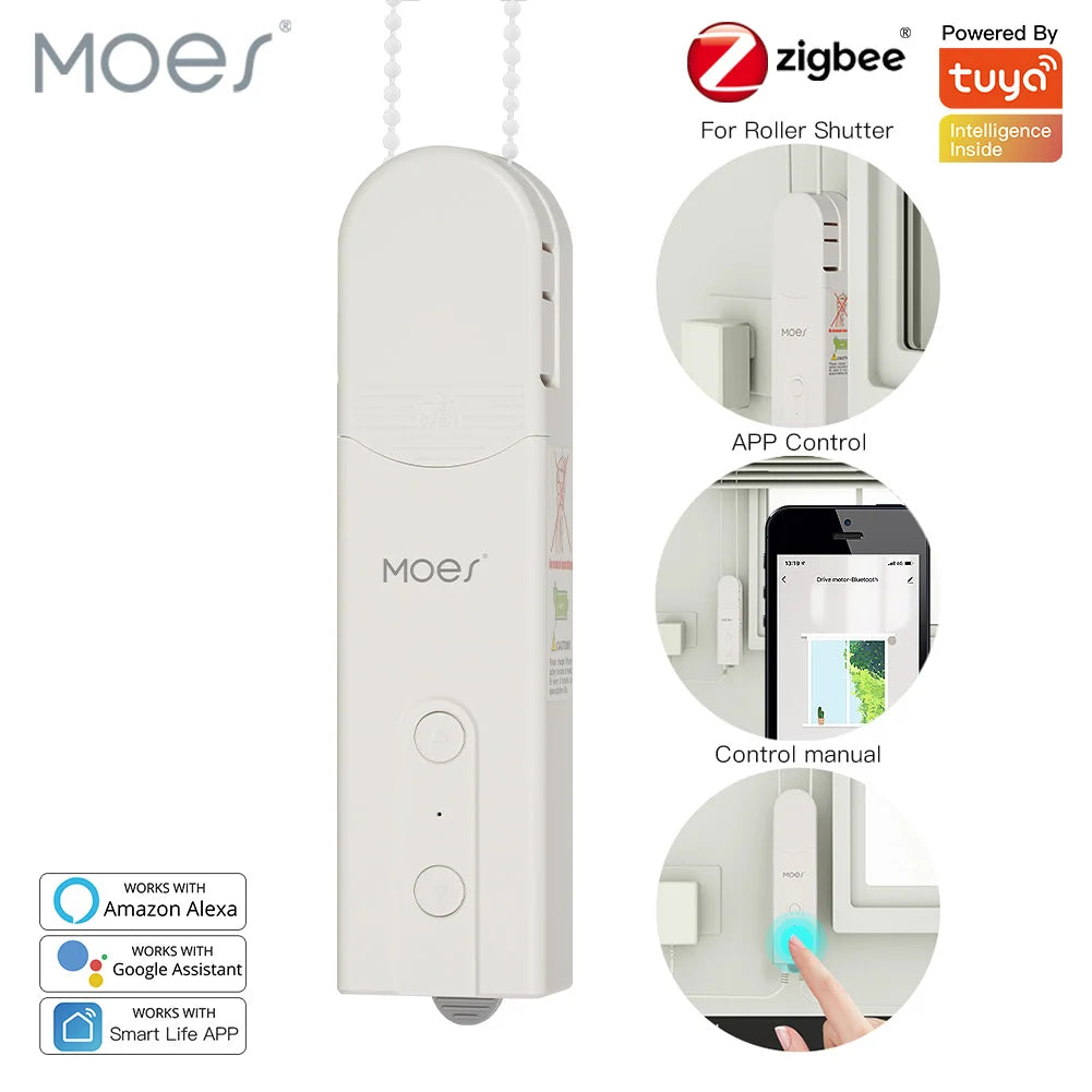 ZigBee Smart Motor for Roller Blinds – Tuya & Voice Control