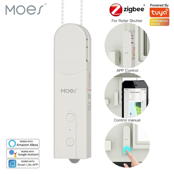 ZigBee Smart Motor for Roller Blinds – Tuya & Voice Control